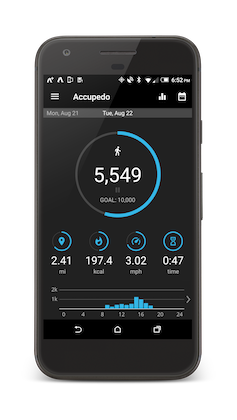 Accupedo pedometer for Android phone